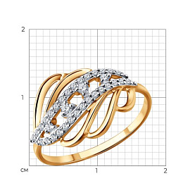 Кольцо Diamant - Золото 585, Фианит (арт. 51-110-01025-1)