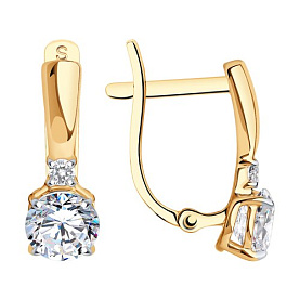 Серьги SOKOLOV - Золото 375, Фианит (арт. 026826-4)