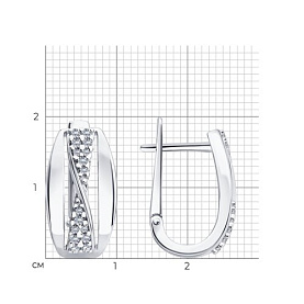 Серьги SOKOLOV - Серебро 925, Фианит (арт. 94027554)