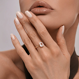 Кольцо SOKOLOV - Золото 585, Горный хрусталь (арт. 717399)