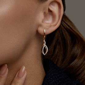 Серьги SOKOLOV - Золото 585, Фианит (арт. 0200880)