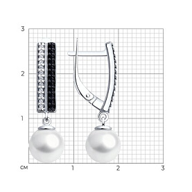 Серьги SOKOLOV - Серебро 925, Фианит (арт. 94026907)