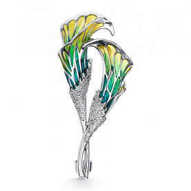 Брошь Мириада - Серебро 925, Фианит, Эмаль (арт. 901081644)