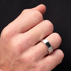 Кольцо POKROVSKY - Серебро 925, Оникс (арт. 0500129-00545)