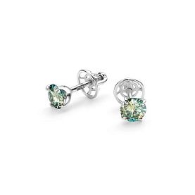Серьги Дар - Серебро 925, Синтетический муассанит (арт. С-5189рс16139)