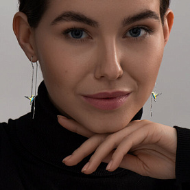 Серьги SOKOLOV - Серебро 925, Эмаль (арт. 94026026)