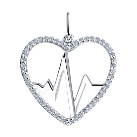 Подвеска SOKOLOV - Серебро 925, Фианит (арт. 94032492)