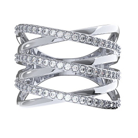 Кольцо POKROVSKY - Серебро 925, Фианит (арт. 0101751-00775)