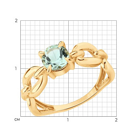 Кольцо Diamant - Золото 585, Празиолит (арт. 51-310-02936-3)