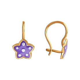 Серьги SOKOLOV - Золото 585, Эмаль (арт. 0200066)