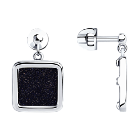 Серьги SOKOLOV - Серебро 925, Авантюриновое стекло (арт. 94023512)