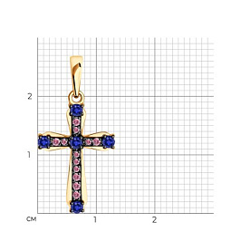 Подвеска SOKOLOV - Серебро 925, Сапфир (арт. 62030011)