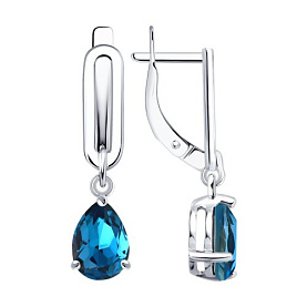 Серьги Diamant - Серебро 925, Кристалл (арт. 94-121-00244-3)