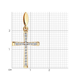 Подвеска SOKOLOV - Золото 375, Фианит (арт. 034856-4)