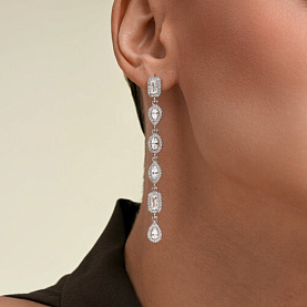 Серьги SOKOLOV - Серебро 925, Фианит (арт. 94027583)