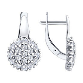 Серьги SOKOLOV - Серебро 925, Фианит (арт. 94027120)