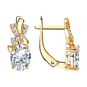 Серьги SOKOLOV - Серебро 925, Фианит (арт. 93020119)