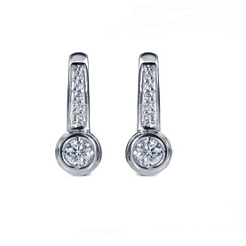 Серьги Platinum Lab. - Платина 950, Бриллиант (арт. ПС-019-01)