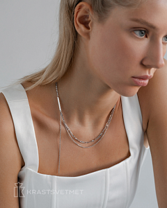 Колье Красцветмет - Серебро 925 (арт. НХ22-1748-3#0.80)