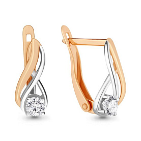 Серьги Аквамарин - Золото 375, Фианит (арт. 435751.8)