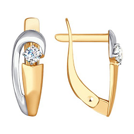 Серьги SOKOLOV - Золото 375, Фианит (арт. 027296-4)