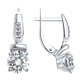 Серьги SOKOLOV - Серебро 925, Фианит (арт. 94022946)