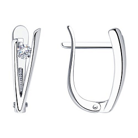 Серьги SOKOLOV - Серебро 925, Фианит (арт. 94025335)