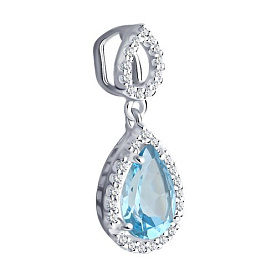 Подвеска SOKOLOV - Серебро 925, Топаз, Фианит (арт. 92030292)