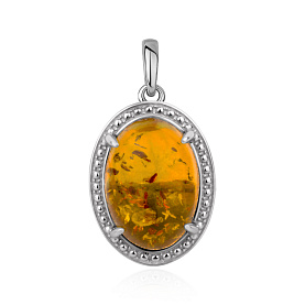Подвеска KRASNOE - Серебро 925, Янтарь (арт. 3340486565-1)