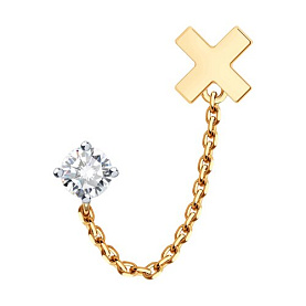 Серьга SOKOLOV - Золото 585, Фианит (арт. 170091)