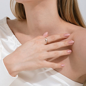 Кольцо ЮФ Династия - Золото 375, Фианит (арт. 025631-5102)