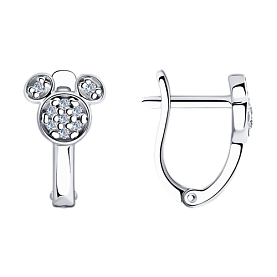 Серьги SOKOLOV - Серебро 925, Фианит (арт. 94025700)