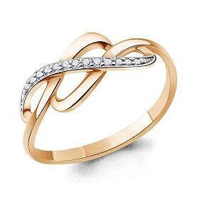 Кольцо Аквамарин - Золото 375, Фианит (арт. 63435А.8)