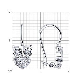 Серьги Diamant - Серебро 925, Фианит (арт. 94-120-01030-1)