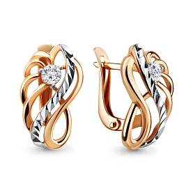 Серьги Аквамарин - Серебро 925, Фианит (арт. 46514А.6)