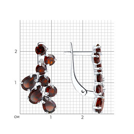 Серьги SOKOLOV - Серебро 925, Гранат (арт. 92020007)