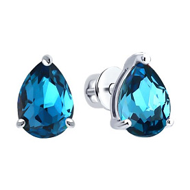 Серьги Diamant - Серебро 925, Кристалл (арт. 94-122-00220-3)