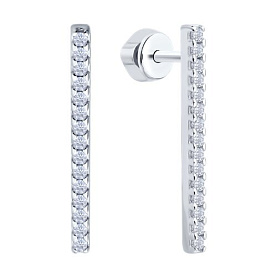 Серьги SOKOLOV - Серебро 925, Фианит (арт. 94027085)