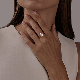 Кольцо SOKOLOV - Золото 585, Жемчуг культивированный (арт. 791210)