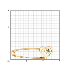 Булавка SOKOLOV - Серебро 925, Фианит (арт. 93040029)