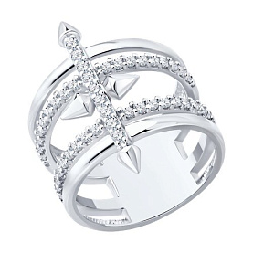 Кольцо SOKOLOV - Серебро 925, Фианит (арт. 94014653)