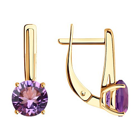 Серьги SOKOLOV - Золото 585, Аметист (арт. 728950)