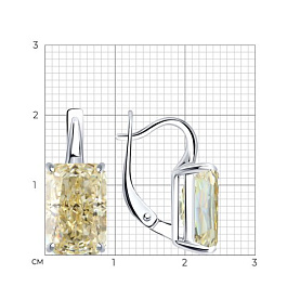Серьги SOKOLOV - Серебро 925, Фианит (арт. 94027506)