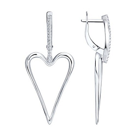 Серьги Diamant - Серебро 925, Фианит (арт. 94-121-00207-1)