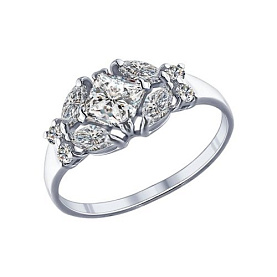 Кольцо SOKOLOV - Серебро 925, Фианит (арт. 94011751)