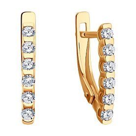 Серьги SOKOLOV - Золото 585, Фианит (арт. 51-120-02033-1)