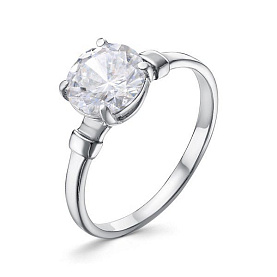 Кольцо Красная пресня - Серебро 925, Фианит (арт. 23814952Пл)