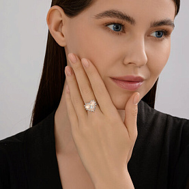 Кольцо SOKOLOV - Серебро 925, Фианит, Эмаль (арт. 94014412)