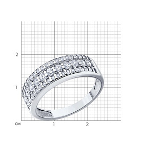 Кольцо SOKOLOV - Серебро 925, Фианит (арт. 94013820)