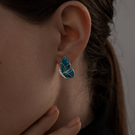 Серьги SOKOLOV - Серебро 925, Эмаль (арт. 94025997)